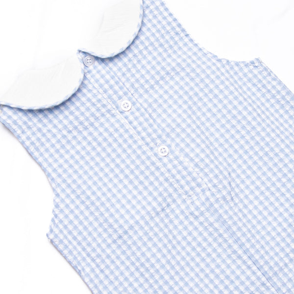 Picnic Plaid Jon Jon, Light Blue Gingham