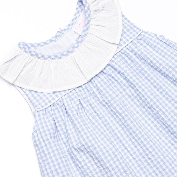 Picnic Plaid Pocket Dress, Light Blue Gingham