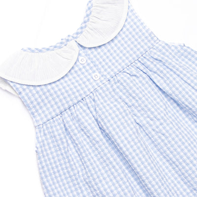 Picnic Plaid Pocket Dress, Light Blue Gingham
