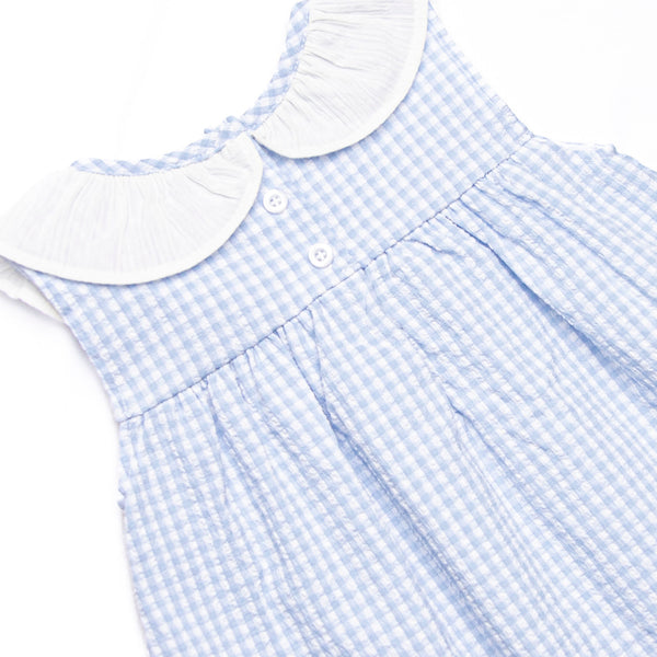 Picnic Plaid Pocket Dress, Light Blue Gingham