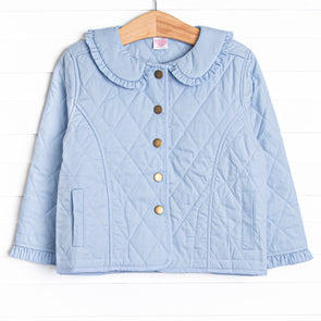 Parker Ruffle Coat, Blue