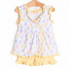 Boppin' and Hoppin' Ruffle Short Set, Yellow