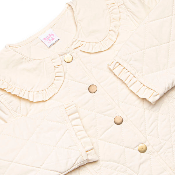 Parker Ruffle Coat, Cream