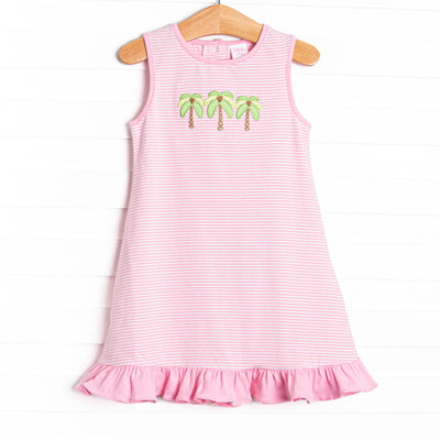 Pacific Palms Applique Dress, Pink