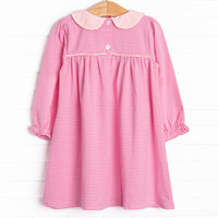 Lauren Dress, Medium Pink Stripe