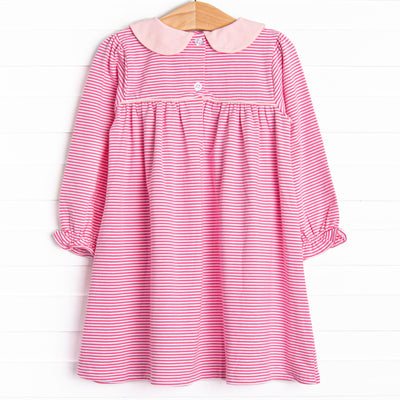 Lauren Dress, Medium Pink Stripe