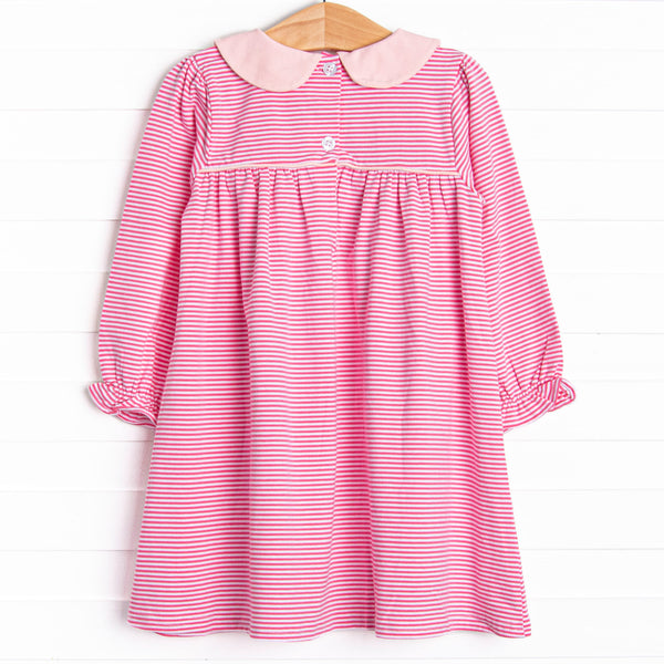 Lauren Dress, Medium Pink Stripe