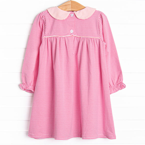 Lauren Dress, Medium Pink Stripe