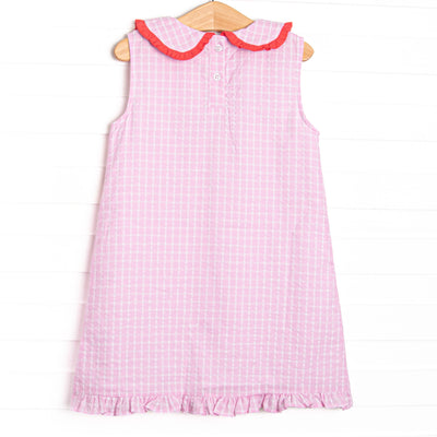 Write on Track Applique Dress, Pink