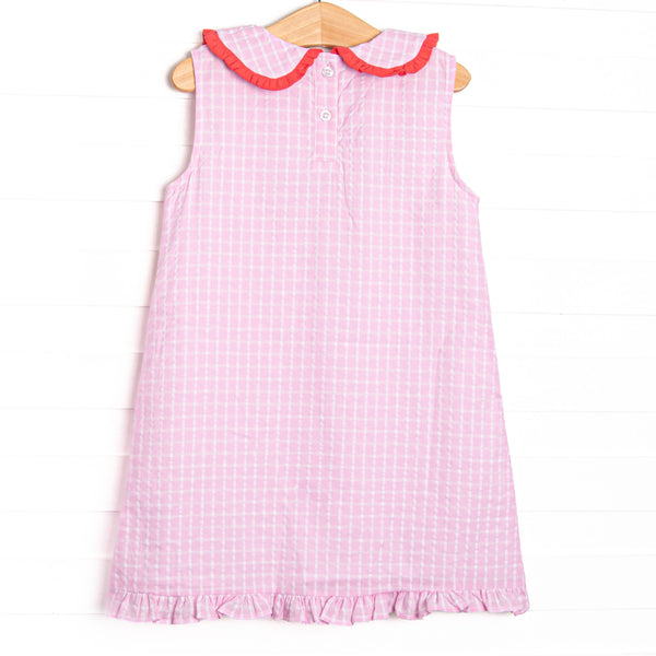 Write on Track Applique Dress, Pink