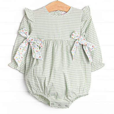 Green Goddess Gingham Bubble, Green