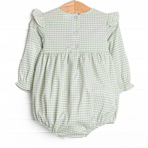 Green Goddess Gingham Bubble, Green