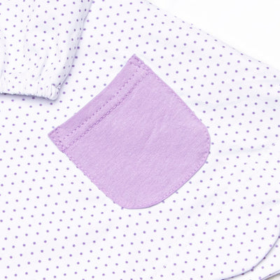 Dot Your Darling Collared Pocket Legging Set, Purple