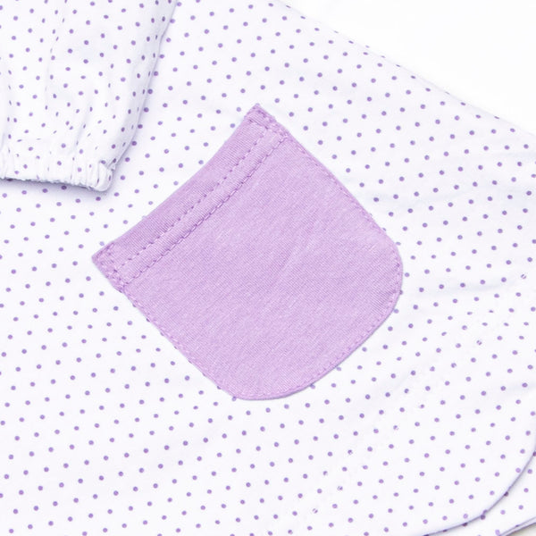 Dot Your Darling Collared Pocket Legging Set, Purple