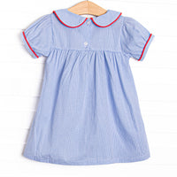Best of the Best Applique Dress, Blue