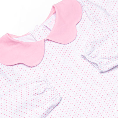 Dot Your Darling Collared Pocket Legging Set, Pink