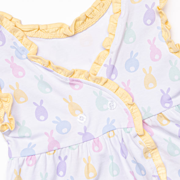 Boppin' and Hoppin' Ruffle Short Set, Yellow
