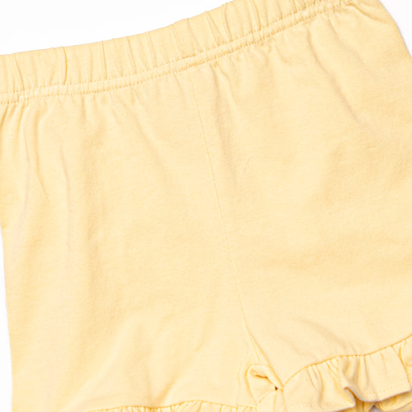 Boppin' and Hoppin' Ruffle Short Set, Yellow