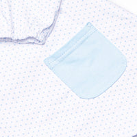 Dot Your Darling Collared Pocket Legging Set, Blue