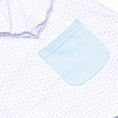 Dot Your Darling Collared Pocket Legging Set, Blue