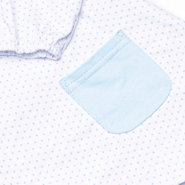 Dot Your Darling Collared Pocket Legging Set, Blue