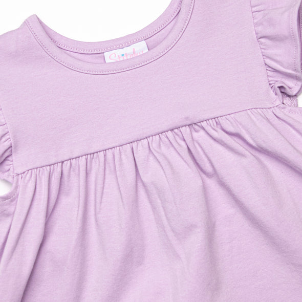 One Cute Chick Ruffle Short Set, Purple