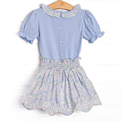 Baltimore Blues Skirt Set, Blue