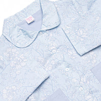 Sissy Scalloped Pocket Light Weight Coat, Blue Floral