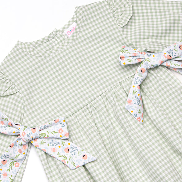 Green Goddess Gingham Bubble, Green