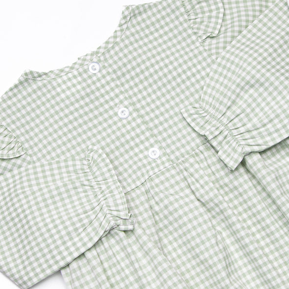 Green Goddess Gingham Bubble, Green
