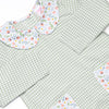 Green Goddess Gingham Ruffle Legging Set, Green