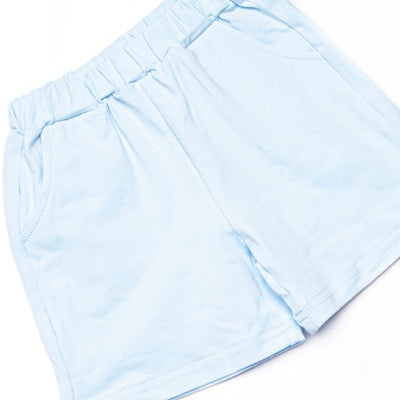 Pacific Palms Applique Short Set, Blue