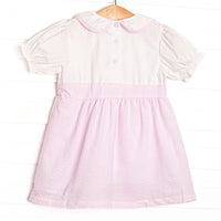 Pencil Me In Petals Applique Dress, Pink