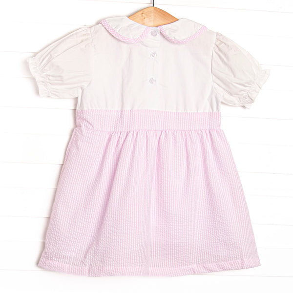 Pencil Me In Petals Applique Dress, Pink