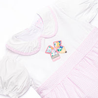 Pencil Me In Petals Applique Dress, Pink