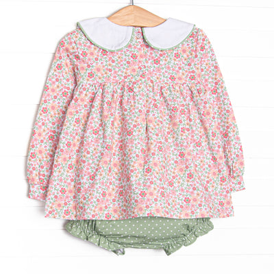 Berry Blitz Blooms Diaper Set, Green