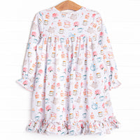 Don't Be Chai Ruffle Dress, Blue