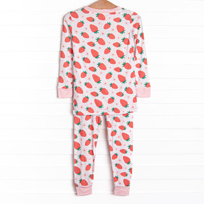 Strawberry Dreams Bamboo Pajama Set, Pink
