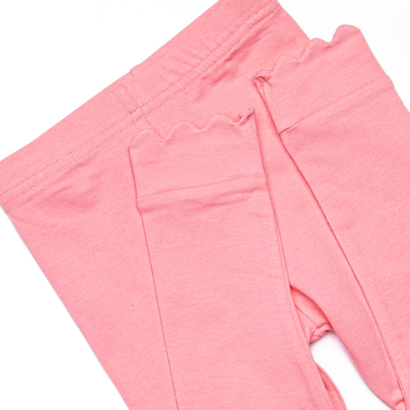 Magenta Medallions Ruffle Legging Set, Pink