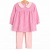 Olivia Legging Set, Medium Pink Stripe