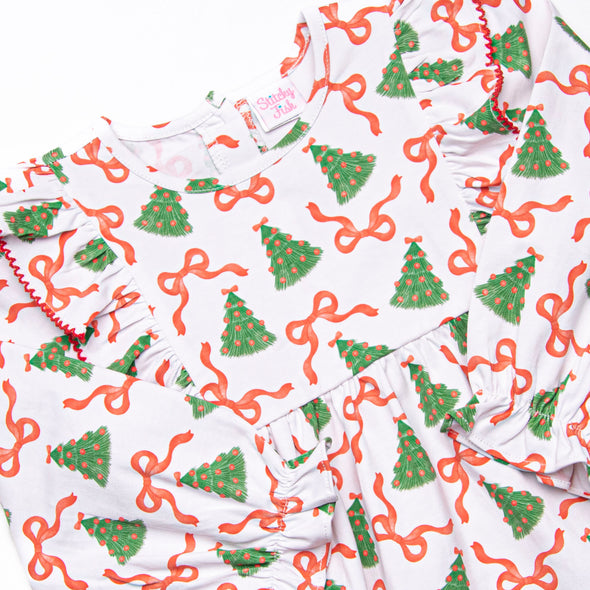 Tinsel Trees Ruffle Legging Set, Green