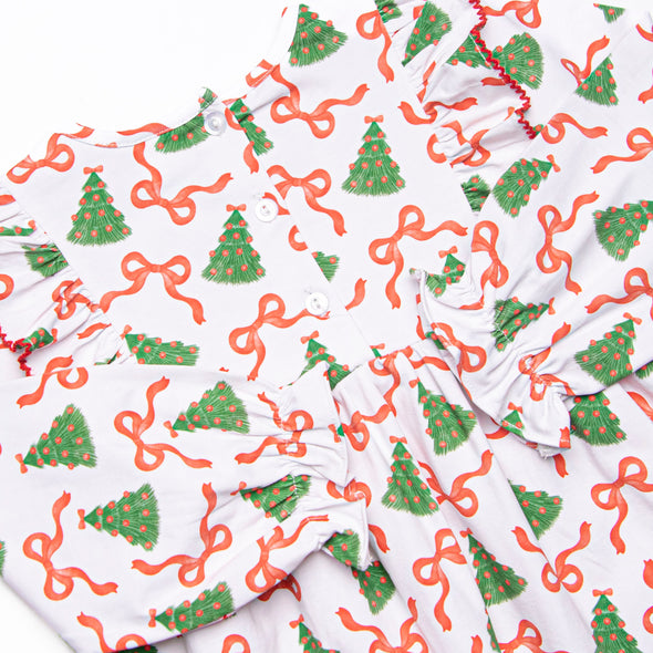 Tinsel Trees Ruffle Legging Set, Green