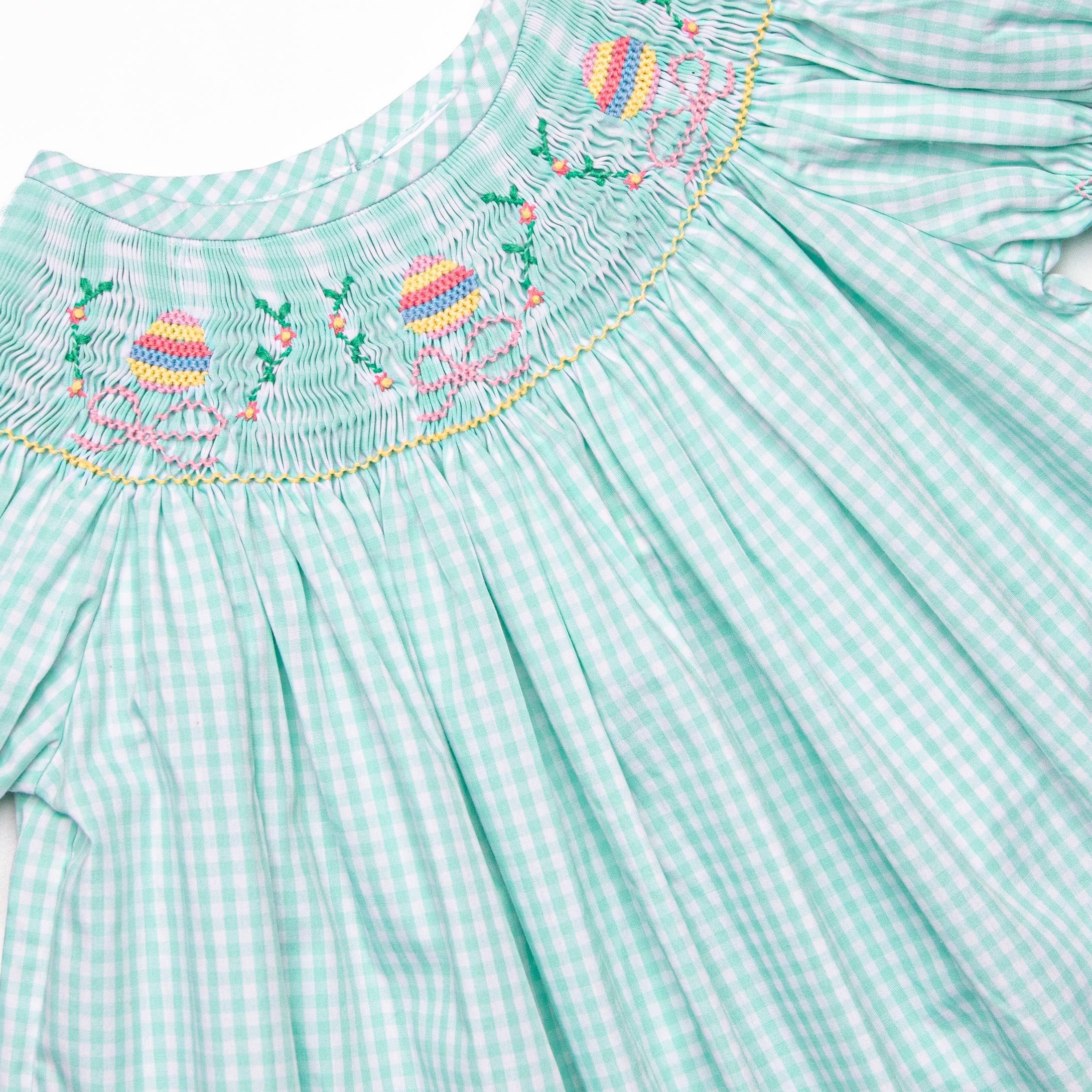 Girl's Egg-stra Special Sunday Smocked Bishop Dress in Mint size 12M Girl's Egg-stra Special Sunday Smocked Bishop Dress in Mint size 12M
