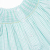 Egg-stra Special Sunday Smocked Bishop Dress, Mint