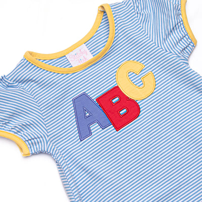 Primary School Applique Dress, Blue