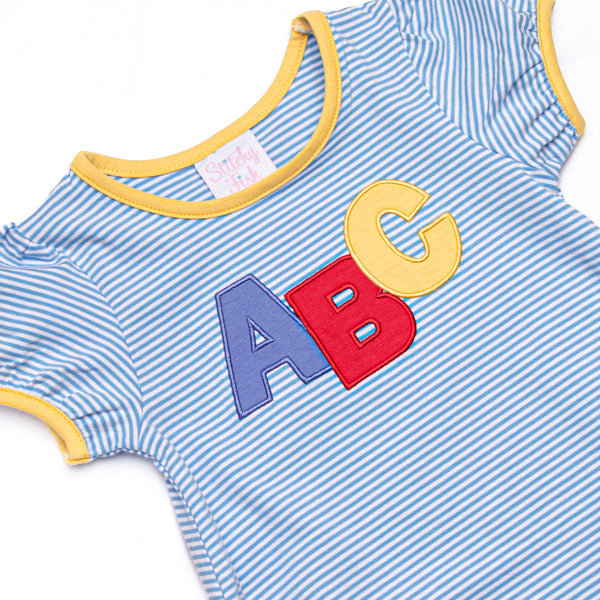Primary School Applique Dress, Blue