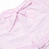 Spring Seersucker Ruffle Short Set, Pink