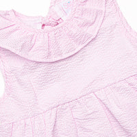 Spring Seersucker Dress, Pink