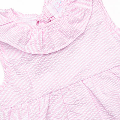 Spring Seersucker Dress, Pink
