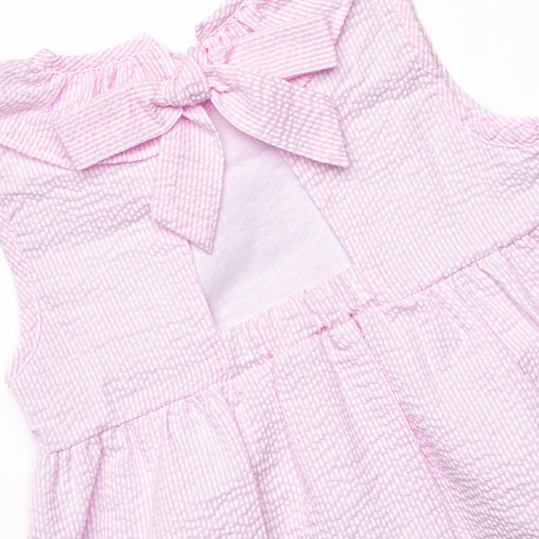 Spring Seersucker Dress, Pink